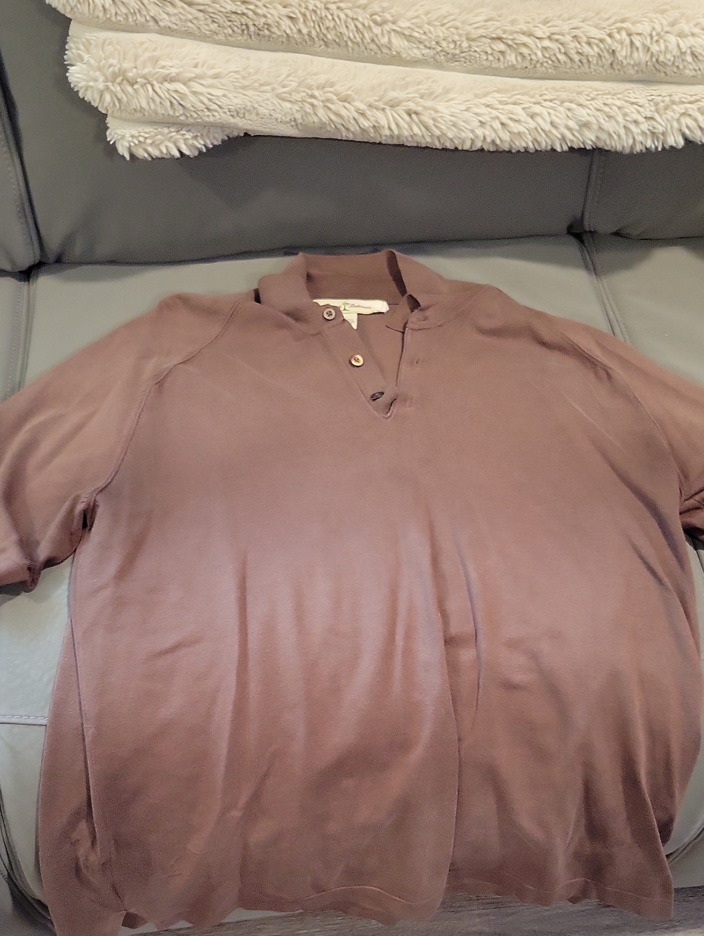 Tommy Bahama Brown Short-Sleeve Polo
